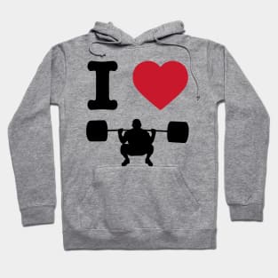 I Love Weightlifting Funny Hoodie